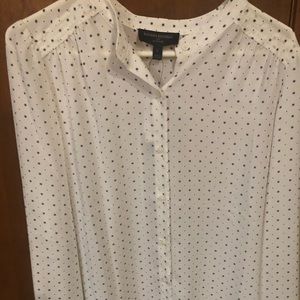 Long sleeve button front blouse